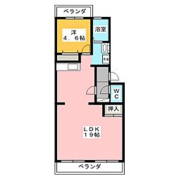 ビスターリ天神 1LDKの間取図画像