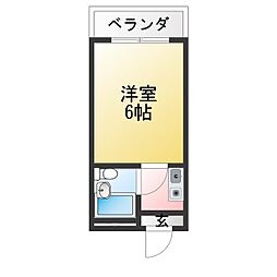 コーポイマエダ ワンルームの間取図画像