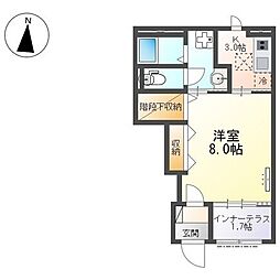 ベル・アヴェニール 1Kの間取図画像