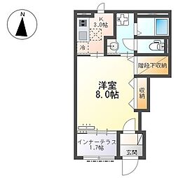 ベル・アヴェニール 1Kの間取図画像