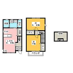 シーアイエス竜神E 2LDKの間取図画像