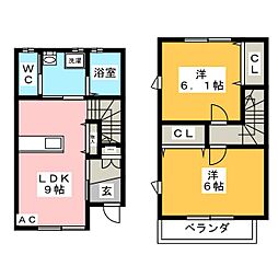 シーアイエス豊田瑞穂B棟 2LDKの間取図画像