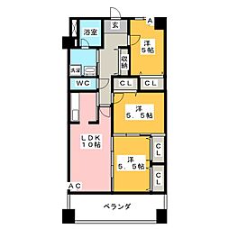 EastOne 3LDKの間取図画像