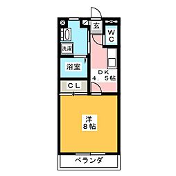 ティエラ3 1DKの間取図画像