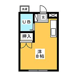 ファミールエイト ワンルームの間取図画像