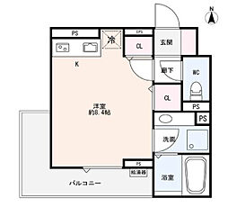 One's (ワンズ) ワンルームの間取図画像