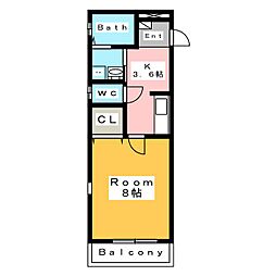 TIERRA安城 1Kの間取図画像