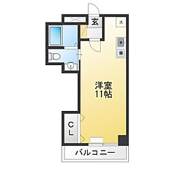 A・City三河安城北館 ワンルームの間取図画像