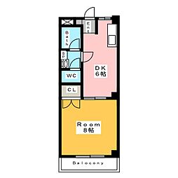 ハイコーポラス 1DKの間取図画像