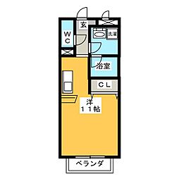 Sincere ワンルームの間取図画像