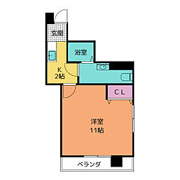 L-KLASSE 1Kの間取図画像