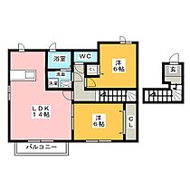 ピュアライフ  ｜ 愛知県清須市土田２丁目（賃貸アパート2LDK・2階・69.17㎡） その2