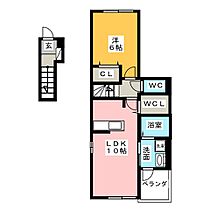 エトワール・K  ｜ 愛知県稲沢市北市場本町３丁目（賃貸アパート1LDK・2階・44.88㎡） その2