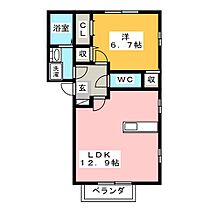 ルミエール清洲　Ｃ  ｜ 愛知県清須市西市場６丁目（賃貸アパート1LDK・2階・46.37㎡） その2