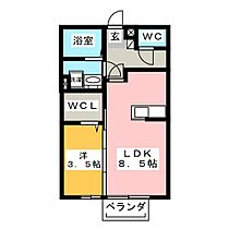 セジュール大和  ｜ 愛知県稲沢市下津鞍掛１丁目（賃貸アパート1LDK・1階・33.39㎡） その2