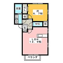 ルミエール清洲　Ｂ  ｜ 愛知県清須市西市場６丁目（賃貸アパート1LDK・2階・46.37㎡） その2