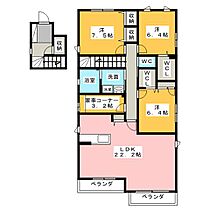 セジュールIII  ｜ 愛知県稲沢市下津小井戸２丁目（賃貸アパート3LDK・2階・102.86㎡） その2