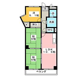 トラストホーム新清洲 3LDKの間取図画像
