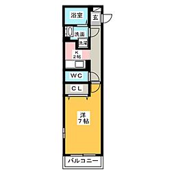 メゾン・ド・アンジュ 1Kの間取図画像