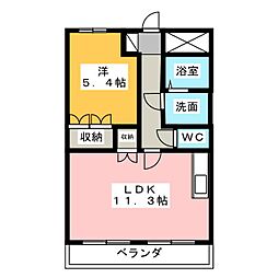エスポアール2 1LDKの間取図画像