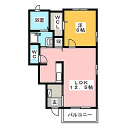 ノブリスタウン稲沢 1LDKの間取図画像