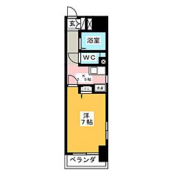 グレイス国府宮2 1Kの間取図画像