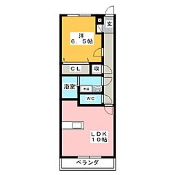 ジェルメ夢の森 1LDKの間取図画像