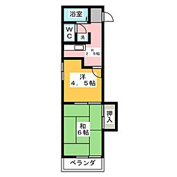 ミスター95 2Kの間取図画像