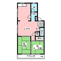 メゾンエスポワール 2LDKの間取図画像