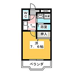 パルハセトン清洲 1Kの間取図画像