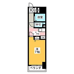 グレイス国府宮2 1Kの間取図画像