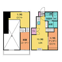 RadIAnce須ヶ口 1LDKの間取図画像