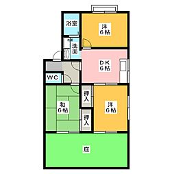 リーベT&T 3DKの間取図画像