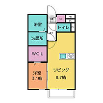 メゾン　ド　シャテーヌ 203 ｜ 愛知県小牧市大字二重堀字南屋敷1642番地（賃貸アパート1LDK・2階・33.39㎡） その2