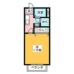 サンライズ小牧 1Kの間取図画像