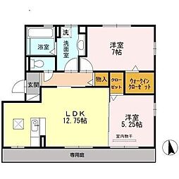 フォレスタA 2LDKの間取図画像