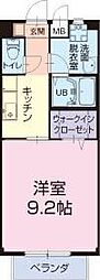 ビューテラスK 1Kの間取図画像