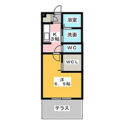 サニーハウス東 1Kの間取図画像