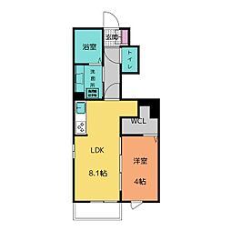 和A 1LDKの間取図画像