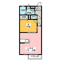 サラージョ 1階1LDKの間取り