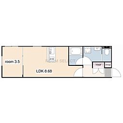 ARIVIA知立 1LDKの間取図画像