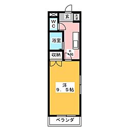 シャインT・T 1Kの間取図画像