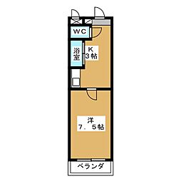 アイルーム北刈谷1 1Kの間取図画像