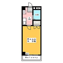 アゼリア2号館 1Kの間取図画像