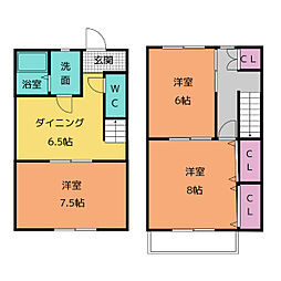 メゾン藤治山 3DKの間取図画像