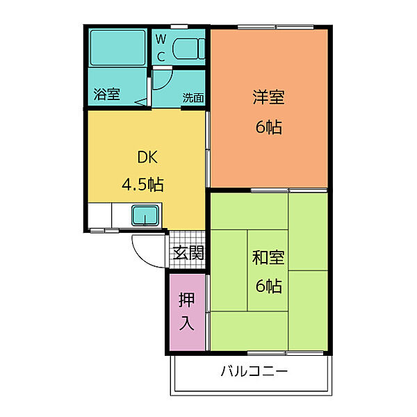 リーベハイツ ｜愛知県東海市加木屋町１丁目(賃貸アパート2DK・1階・35.00㎡)の写真 その2