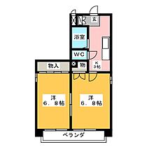 ヴィラグランデII  ｜ 愛知県東海市名和町一番畑（賃貸マンション2K・3階・35.37㎡） その2