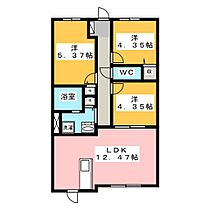 すまいる共和西  ｜ 愛知県大府市共西町４丁目（賃貸アパート3LDK・2階・63.76㎡） その2