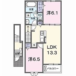 フェリシダ 2LDKの間取図画像