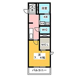 E・mode 1Kの間取図画像